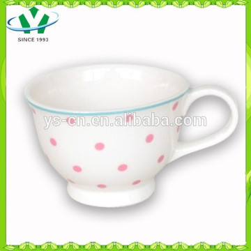 Hot Venda atacado Pink Dot cerâmica Coffee Cup Factory